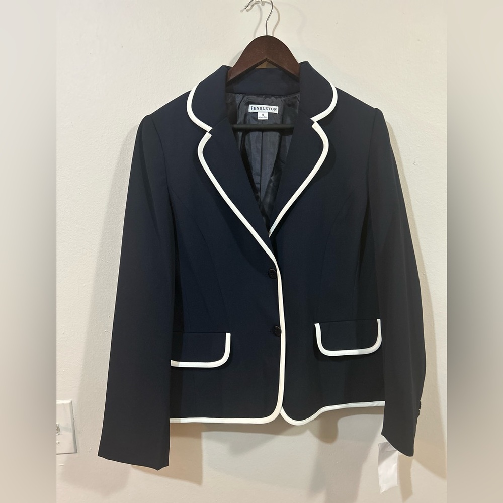 Pendleton Navy Blue Outlined In Blue & White